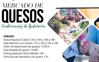 Mercado de quesos tradicionales andaluces en Álora