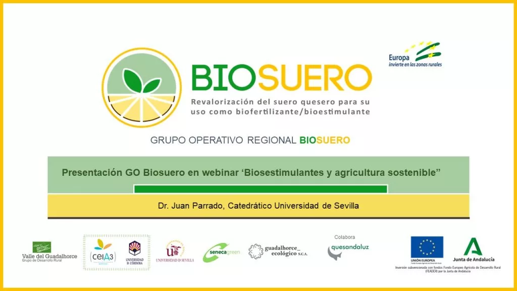 Presentación Biosuero en webinar Biosestimulantes y agricultura sostenible